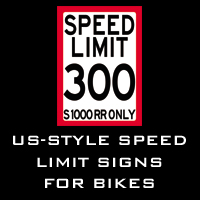 US-Style SPEED LIMIT signs for motorcycles